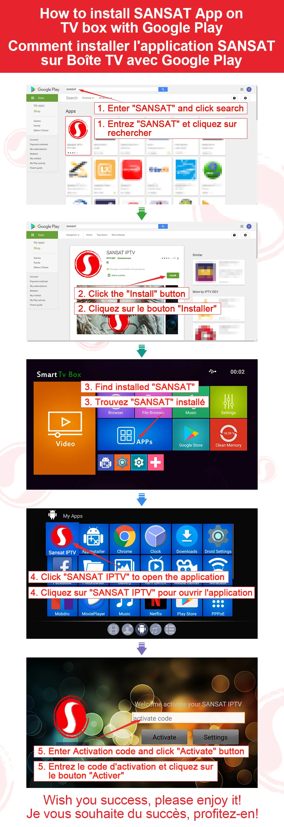 X96 мини IPTV Франция коробка Android 7,1 S905W Франция арабский IPTV Sansat подписка 1 год Испания Португалия Италия IPTV FHD pk SUBTV