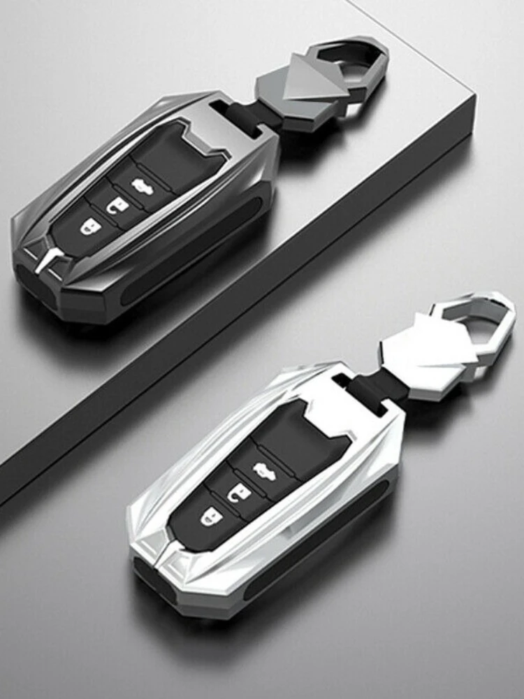 Coperture della copertura della cassa chiave dell'automobile in lega di zinco per Toyota CHR C-HR Prado Prius Camry Corolla RAV4 2017 2018 2019 accessori - H65d021ca881045f78d42663907efdb0br