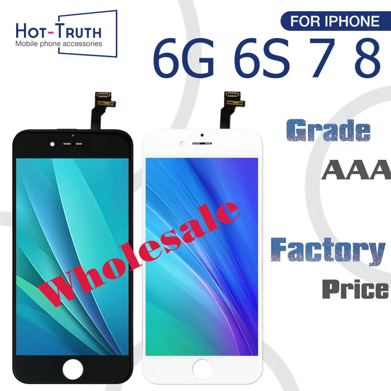 20 шт для iPhone 6 6S 7 8 ЖК-дисплей кодирующий преобразователь сенсорного экрана в сборе Замена протестирован для iPhone 7 ЖК-экран AAA