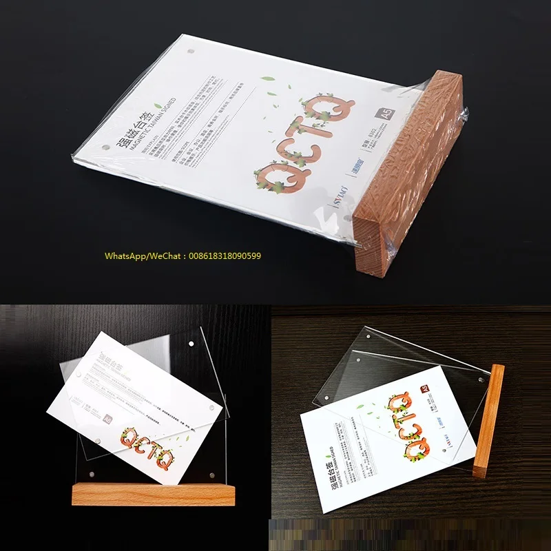 A4_A5_A6_LOGO_Custom_T_Shape_Desk_Acrylic_Sign_Holder