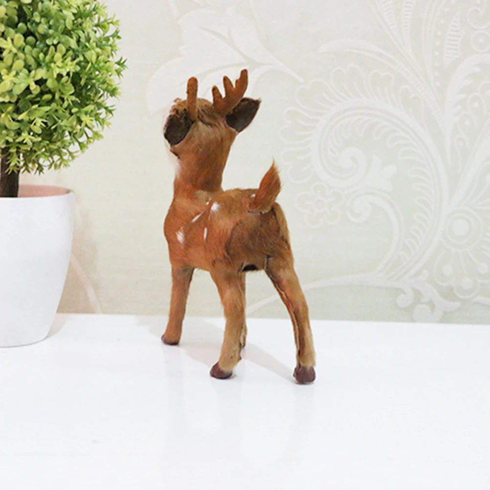 Имитация мини 3D Sika олень миниатюры домашний сад фигурки пушистые животные модель игрушки Сказочный Сад украшение стола украшения
