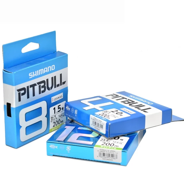 SHIMANO PITBULL 4/8/12 Strands Fishing line 200M Made in Japan