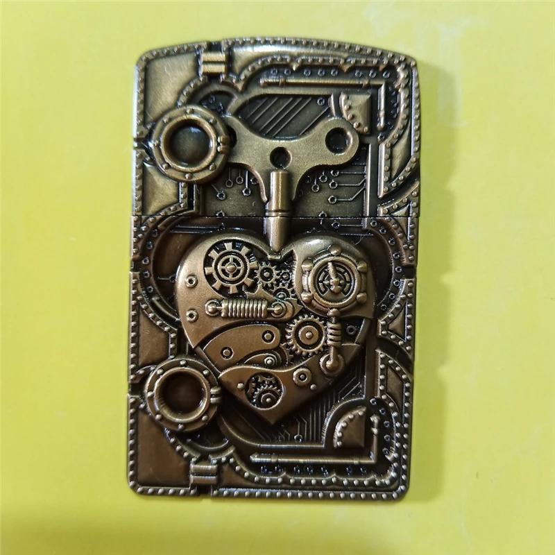 1 шт. металлический значок DIY зажигалка аксессуары Замена керосинового масла Зажигалка декор самоклеющиеся Зажигалка стикер. Нет Зажигалка кремниевого типа - Цвет: heart