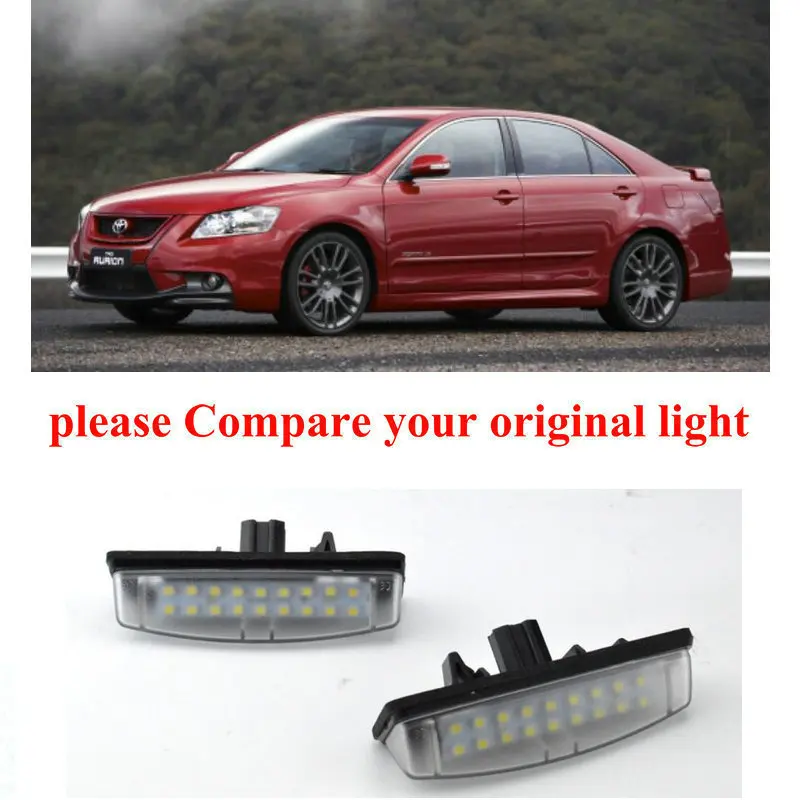 2 лампы ксенон белый светодиодный номерной знак огни для toyota camry aurion 2007 avensis verso ошибок canbus