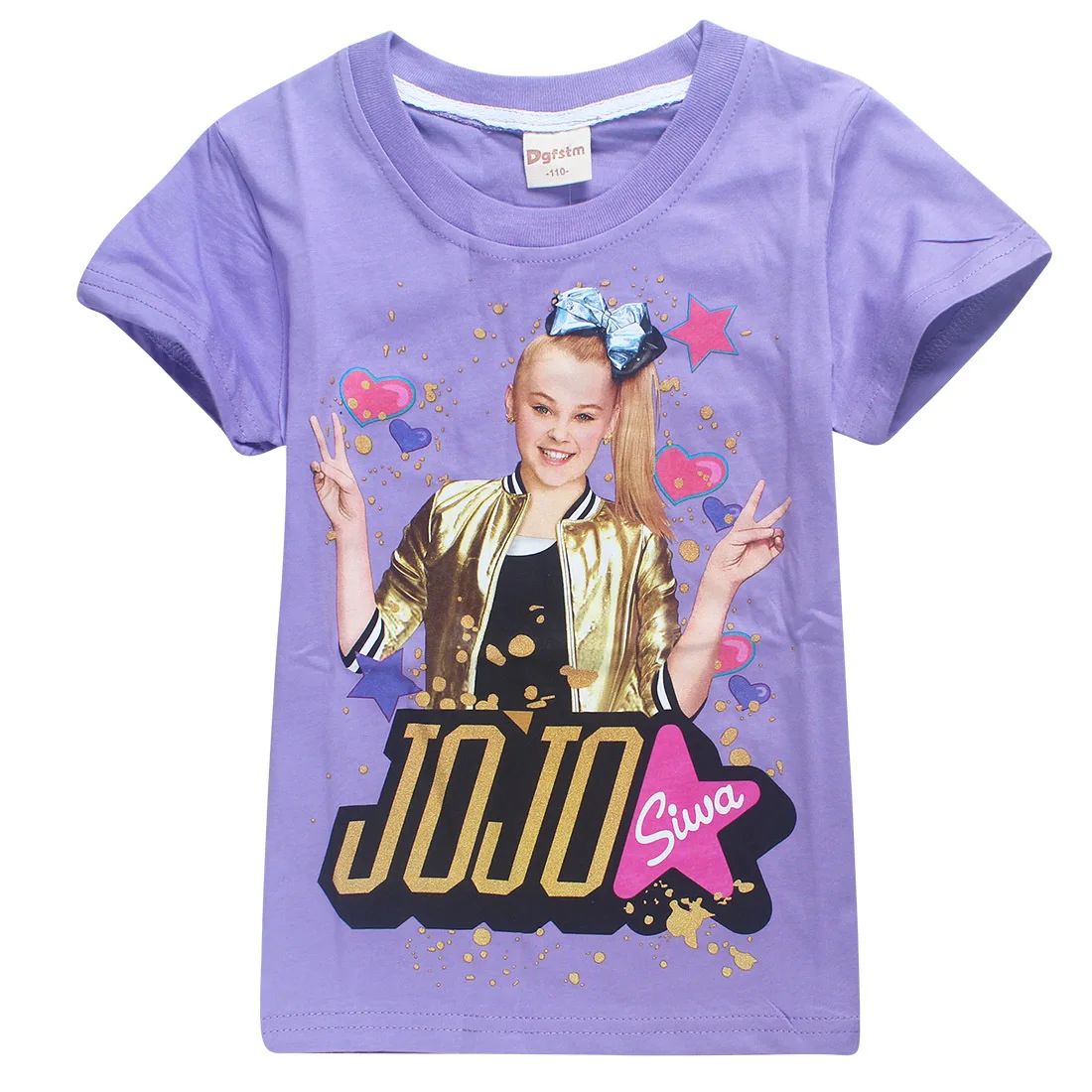 JOJO Siwa/ хлопковые толстовки с капюшоном и длинными рукавами для девочек, куртки, свитшоты, весенне-осенние Топы, одежда, футболка, костюм для девочек, одежда - Цвет: T8356-purple