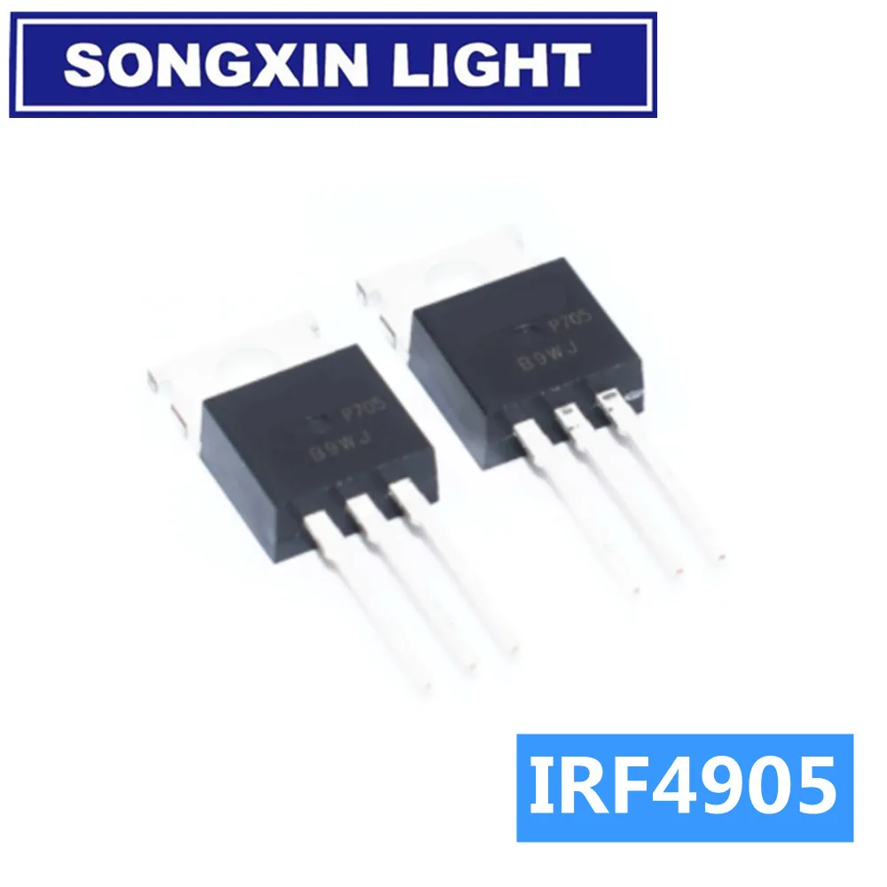 10 개/몫 IRF4905 IRF4905PBF TO 220 MOS FET P 채널 전계 효과 74A 55V 200W 새로운 원본 ...