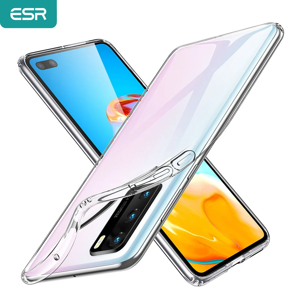 Прозрачный чехол ESR для Huawei P40/P40 Pro P30/20/10/Mate 30/10/9 Lite Honor V30 TPU Мягкий с полной задней