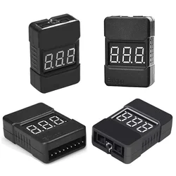 Probador de batería Lipo 4 piezas BX100 RC 1 8S, alarma de bajo voltaje, súper sonido, comprobador de advertencia con indicador LED