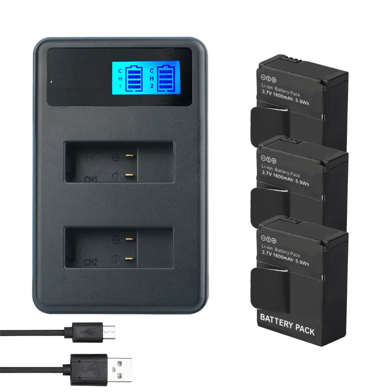 D Package 2 шт. Go Pro AHDBT-301 батарея Gopro Hero 3 3+ батарея+ GoPro 3+ 3 USB двойной светодиодный смарт-зарядное устройство для Аксессуары для камеры Gopro - Цвет: D Package
