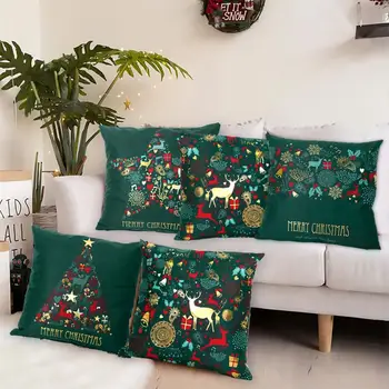

QIFU Merry Christmas Pillow Case Christmas Decorations For Home Sofa Ornament Christmas Decor Noel New Year Gifts 2020 Navidad