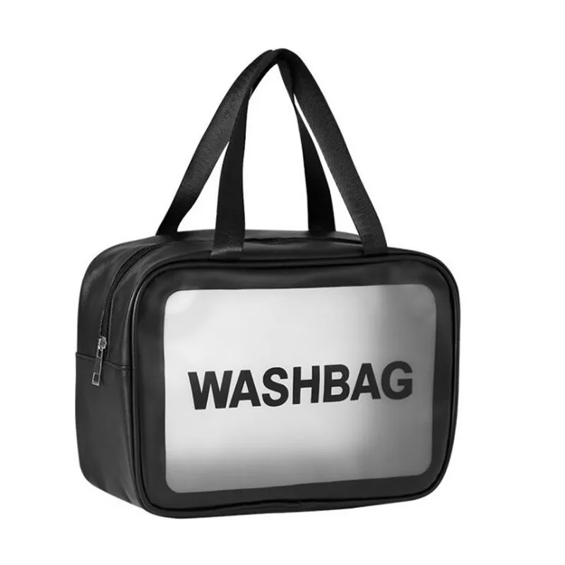 PU Women Travel Storage Bag Toiletry Organize Waterproof PVC Cosmetic Bag Portable Transparent MakeUp Bag Female Wash Bag 5