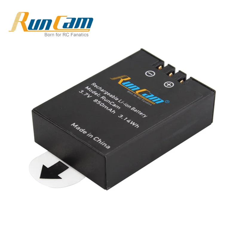 Runcam 2 3s Action Camera Spare Part Rechargeable Battery 3.7V 850mAh 3
