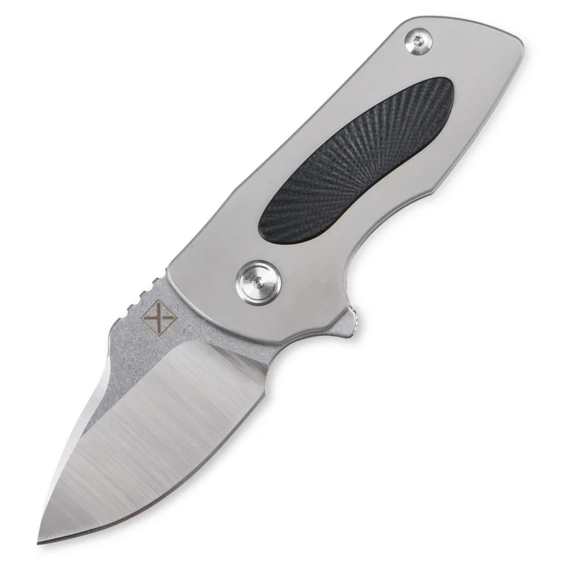 Light gray LOVOCOO YX630 складной нож 14C28N лезвие TC4 Титан G10 Ручка Кемпинг Охота Рыбалка выживания карманные Фруктовые Ножи EDC инструменты - Цвет: Light gray