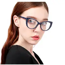 Женские роскошные стразы кошачий глаз модные очки для чтения женские хрустальные украшения очки для пресбиопии диоптрий+ 50 до+ 400