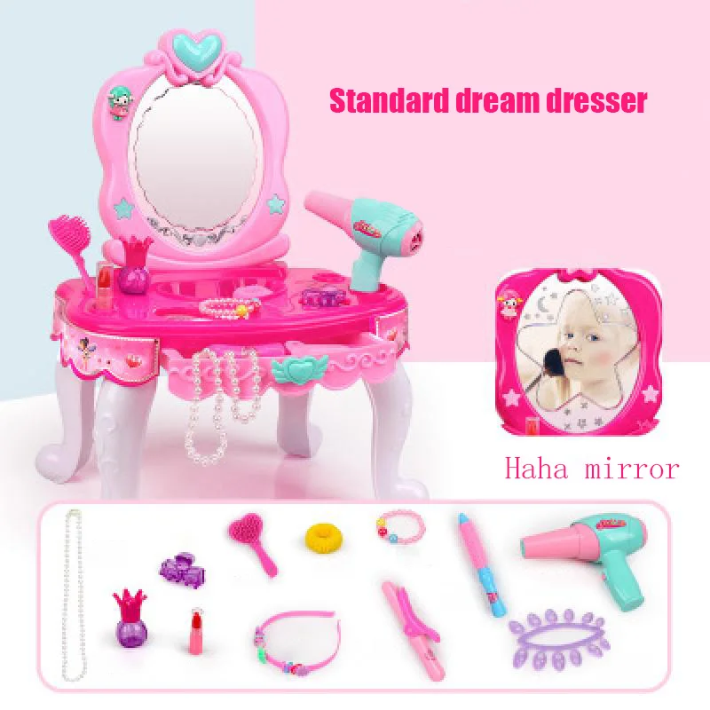 Детский туалетный столик принцессы для девочек, набор для макияжа, игрушки красавицы, ролевые игры с игрушками, детские игрушки для девочек на день рождения
