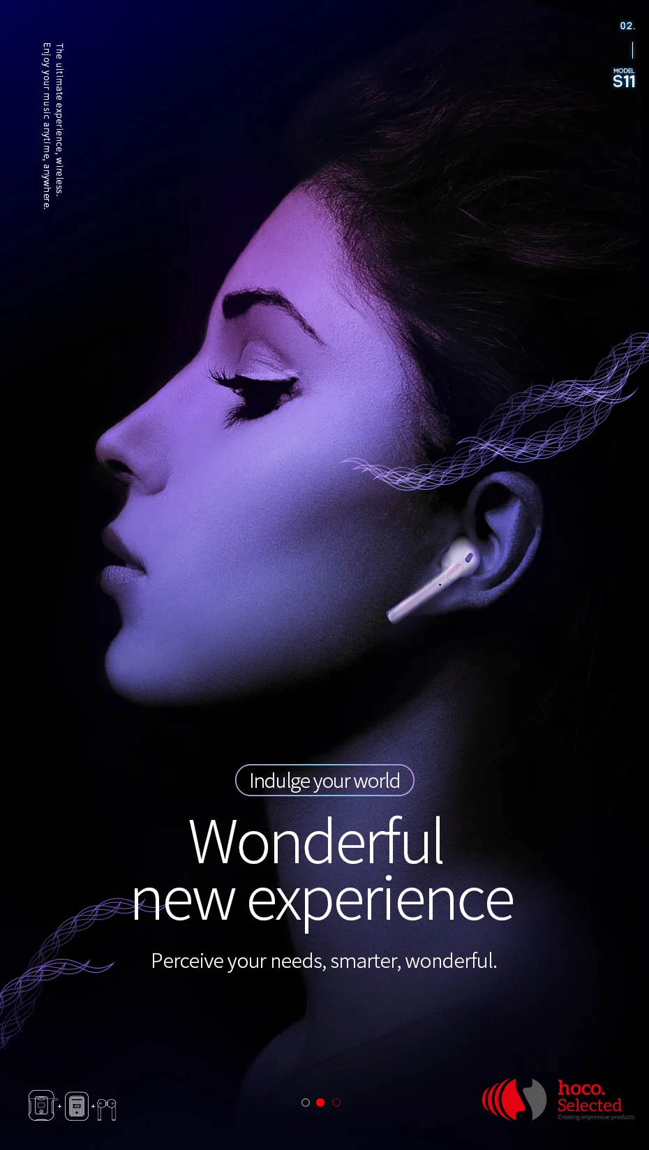 HOCO [Рекомендуемые] S11 беспроводные Bluetooth V5.0 наушники Близнецы гарнитура с светодиодный дисплей зарядная коробка Handsfree стерео музыкальные наушники