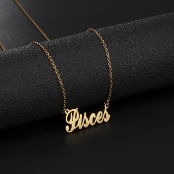 

Women Choker Stainless Steel Necklace Fashion Custom Letters Nameplate Pendant Chain Jewelry Wedding Gift