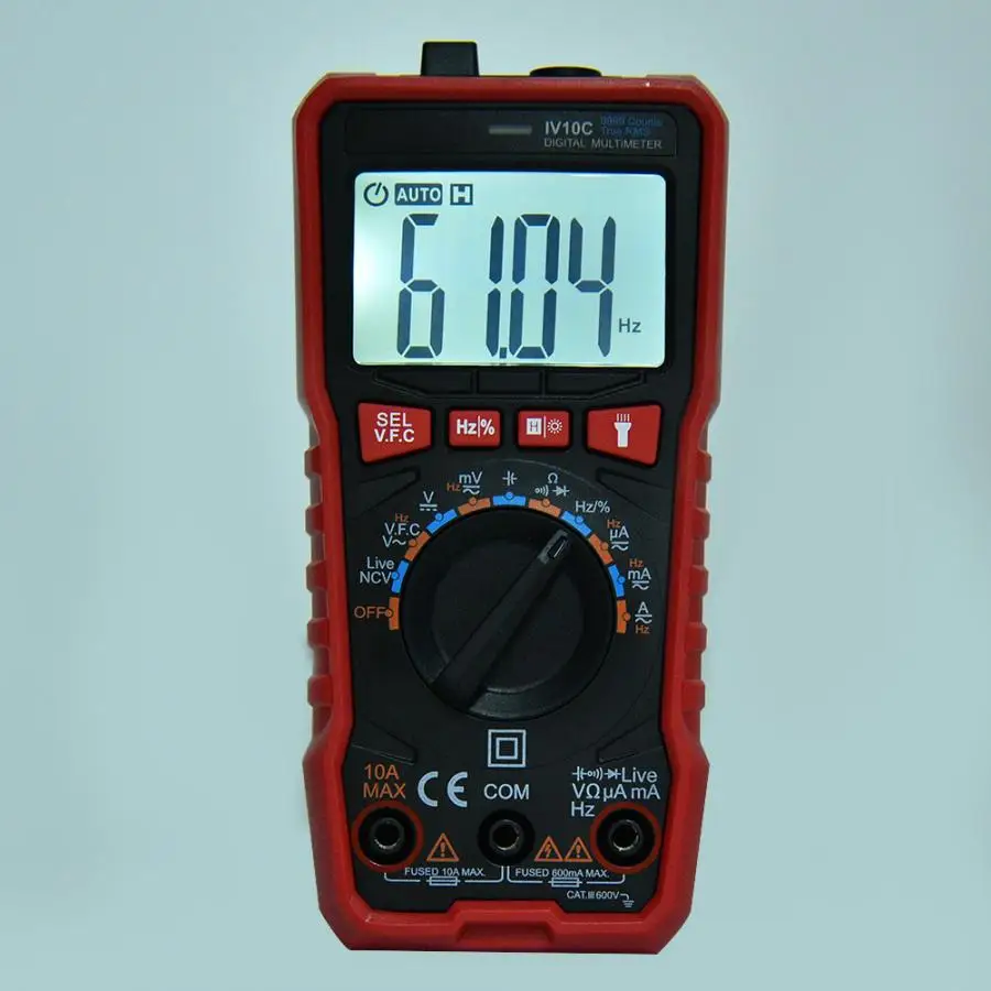 IV-10C Цифровой мультиметр портативный карманный цифровой мультиметр самоинтегрированный Интеллектуальный огнестойкий 9999 отсчетов