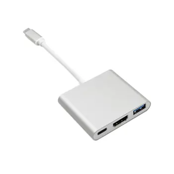 

USB 3.1 Type-C to HDMI USB 3.0 Adapter 3-in-1 PD Charging Hub Support 4K Converter Cable For Apple for Macbook