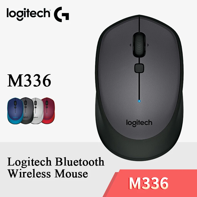 Baratos Logitech Bluetooth Mouse M336 bluetooth inalámbrico ratón óptico de 1000dpi ratón de colores para ordenador portátil Mac mouse para video juegos de PC gamer