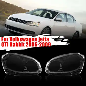

1Pair Clear Front Headlight Headlamp Lens Cover For VW for Volkswagen Jetta GTI for Rabbit 2006-2009 R32 2008 Car Light Assembly
