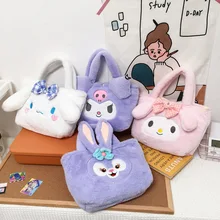 

Japanese Style Kawaii Handbag Plush Faux Fur Tote Cute Rabbit Bag Soft Warm Shoulder Crossbody Fuzzy Purse For Girls
