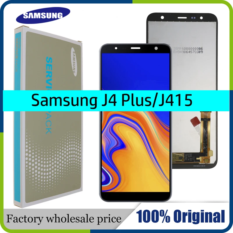 100% Оригинальный ЖК дисплей 6 0 ''для Samsung Galaxy J4 + 2018 Plus J415 J415F J410 с сенсорным