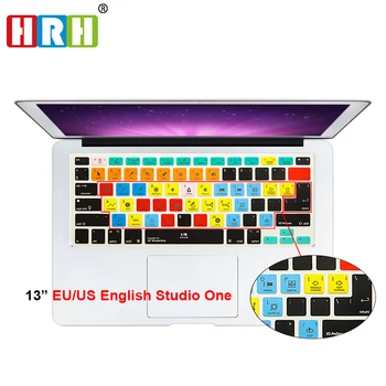 

HRH Studio One Functional Shortcut Hotkey Silicone Keyboard Skin Cover Protector For Macbook Pro Air Retina 13 15 17 Both US/EU