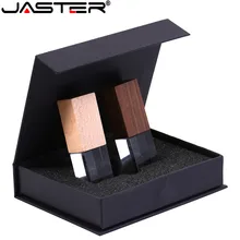 JASTER Walnut Crystal usb 2,0 4 ГБ 8 ГБ 32 ГБ 64 Гб 128 ГБ флеш-накопитель с черной упаковочной коробкой(10 шт. бесплатный логотип
