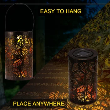 

Solar Lantern Outdoor Decorative Hanging Garden Lantern Cylindrical Lamp Night Light Outdoor Hanging Lantern Light Lamp Patio