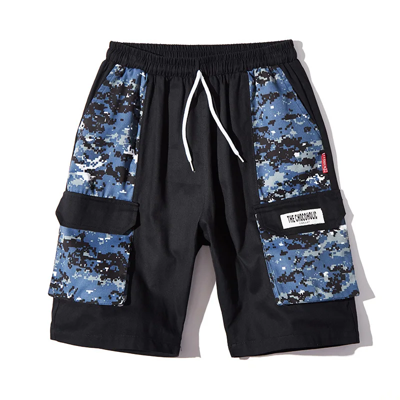 Men's camouflage Pockets Cotton Linen Shorts Casual Shorts Drawstring Printed Shorts Sportwear Beach Summer 2019 fashion