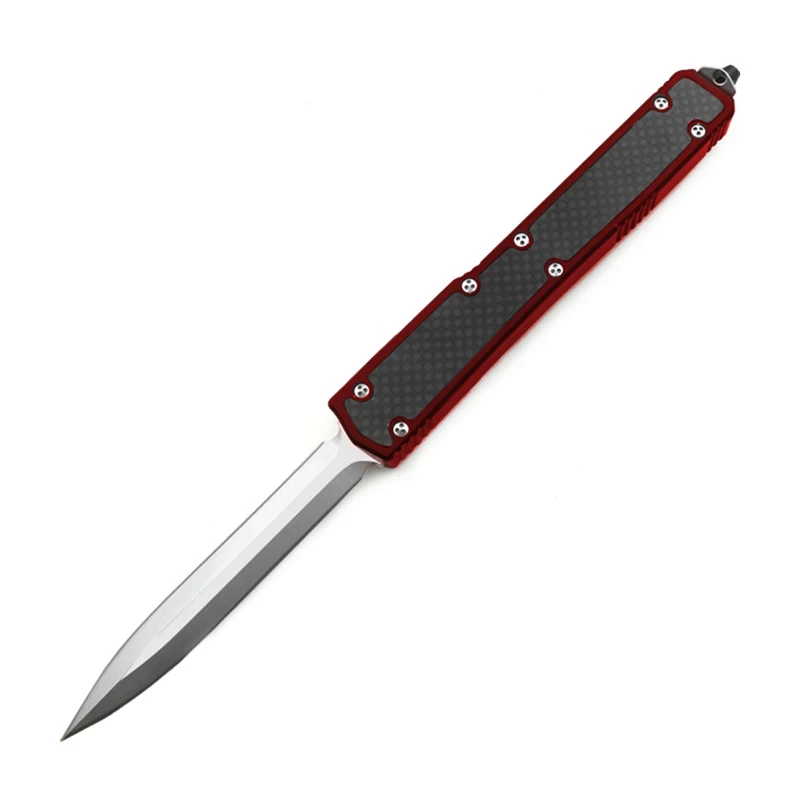 SF Святой муравей высокая твердость D2 лезвие алюминиевый сплав углеродное волокно ручка Фиксированное Лезвие Открытый EDC инструмент нож для охоты и кемпинга - Цвет: Красный