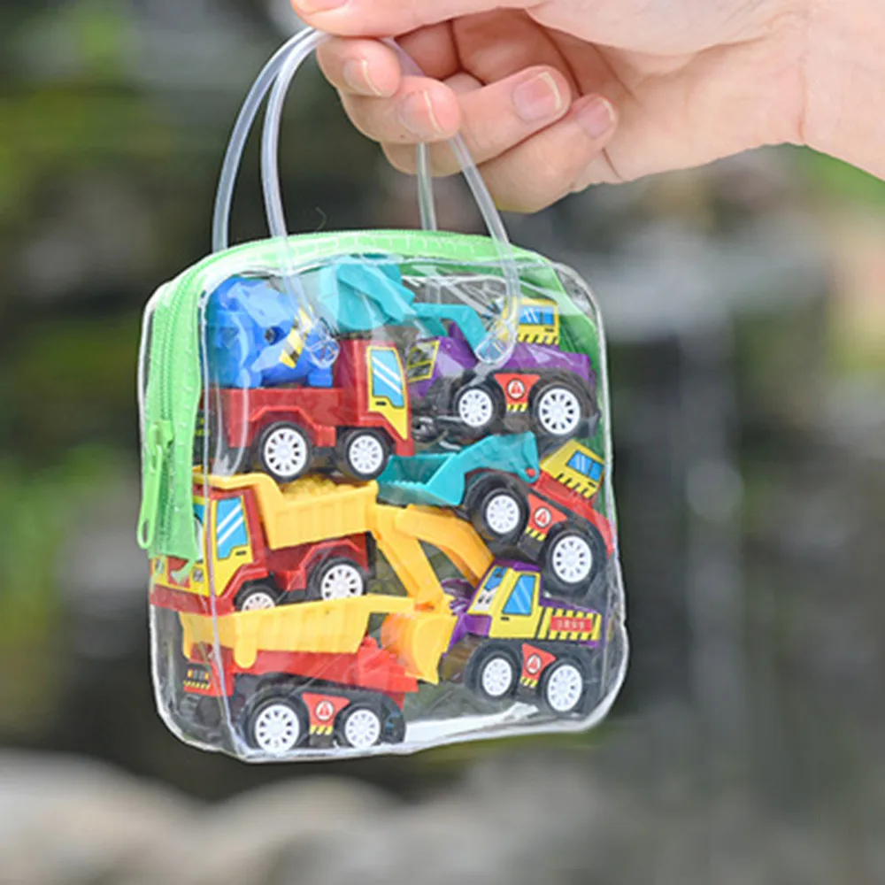 Детский набор для автомобиля, обучающая игрушка с прицепом, инерционный грузовик, детская гоночная машина, игрушка с оттягивающимся автомобилем для детей, подарок для мальчиков