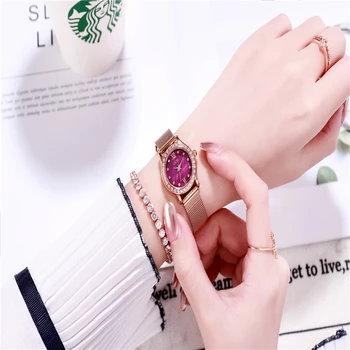 

Watch women ladies watches 5pcs round quartz wristwatches bulk items wholesale lots luxury stainless steel waterproof Woman gift