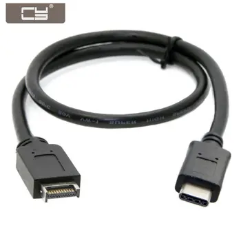 

CY USB 3.1 Front Panel Header to USB-C Type-C Male Extension Data Cable 50cm