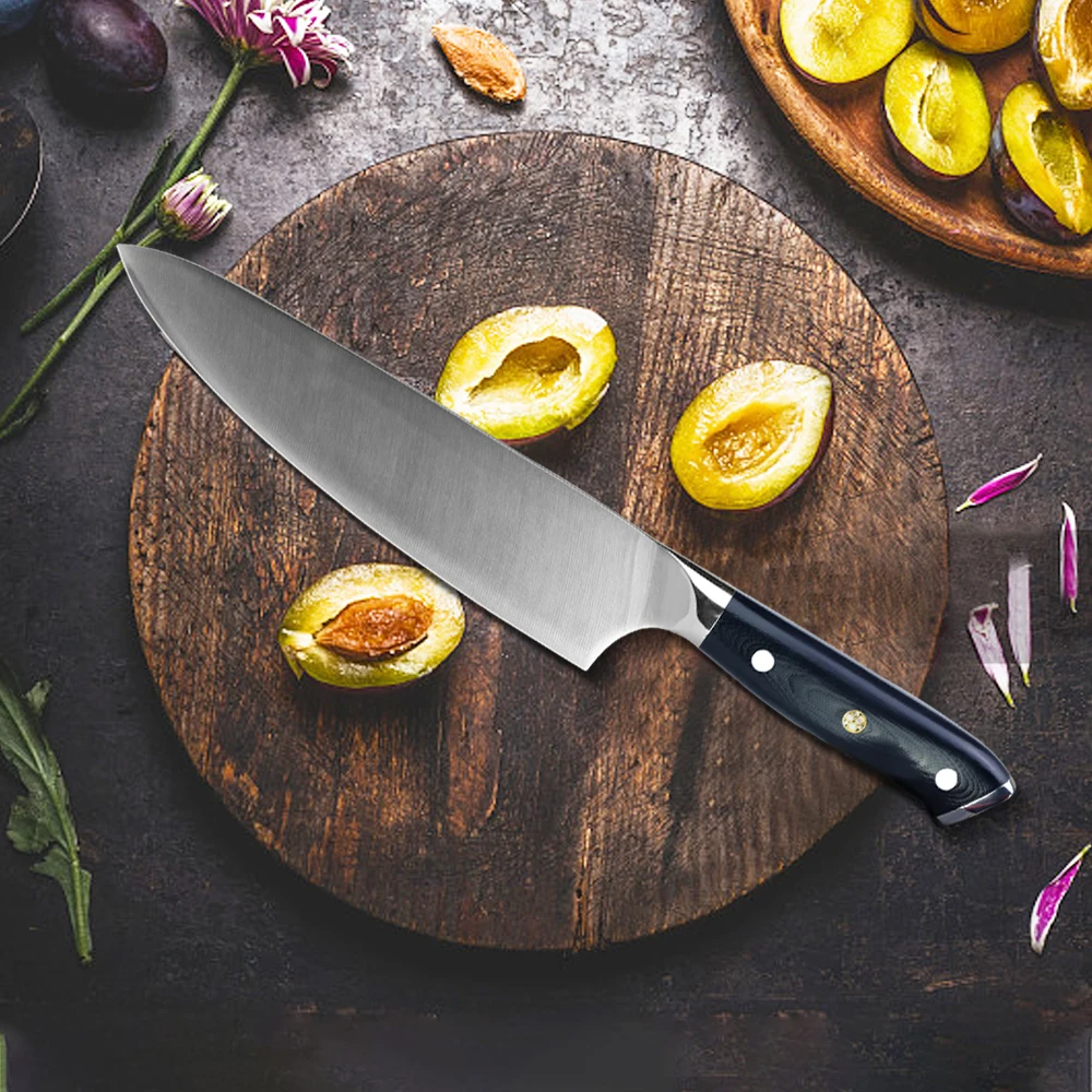 Кухонный нож 4116 7CR17 из нержавеющей стали G10 ручка нож шеф-повара