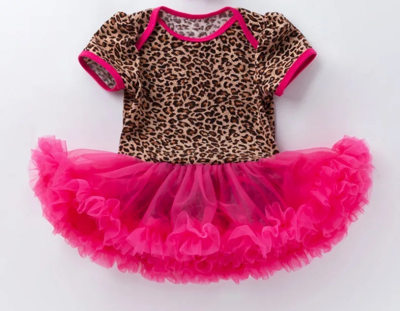 Новое поступление для маленьких девочек Комбинезон с юбкой-пачкой высокого качества с леопардовым принтом короткий рукав детская одежда для мальчиков