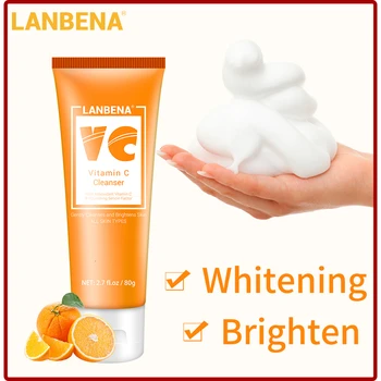 

LANBENA Vitamin C Facial Cleanser Collagen Whitening Deep Cleansing Moisturizing Face wash Decompose Melanin Makeup Remover Foam