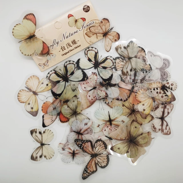 40pcs adesivi decorativi a farfalla per Scrapbooking adesivi trasparenti per  animali domestici adesivi per Album di