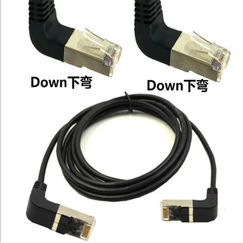 RJ45 90 градусов Хрустальная головка сетевой кабель номер Перемычка локоть Ethernet