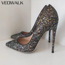 Black glitter pumps womens Clearance