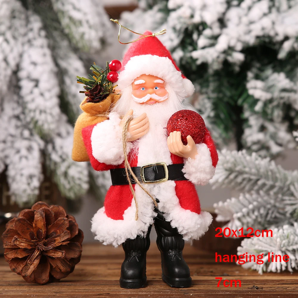 Год Милые новогодние куклы Санта-Клаус/Снеговик/Лось Noel Рождественская елка украшение для дома Рождество Navidad подарок для детей - Цвет: 25