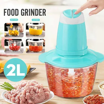 

2L Automatic Powerful Meat Grinder Multifunctional Electric Food Processor Electric Blender Chopper Meat Slicer Cutter