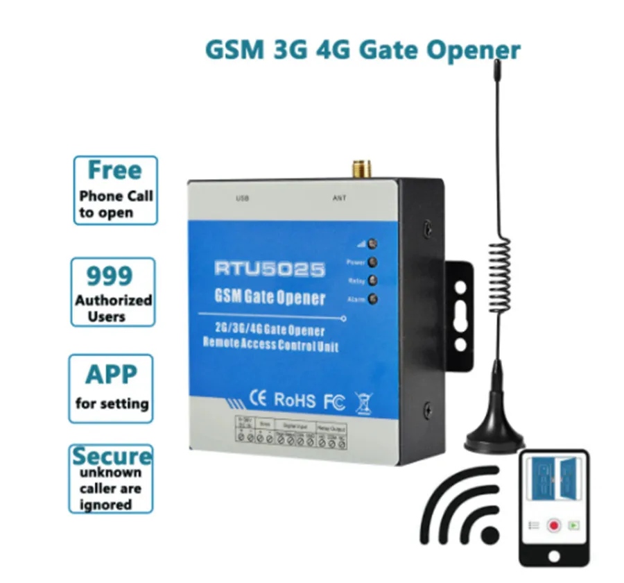 GSM Gate Opener RTU5025 3G Garage Door Open Remote Controller Quad Band