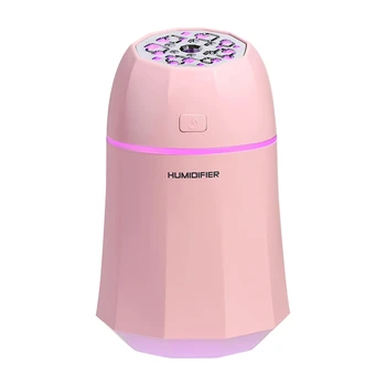 

280Ml Portable Small Humidifier, Mini Cold Mist Humidifiers with Color Led Lights Changing for Home Office Travel
