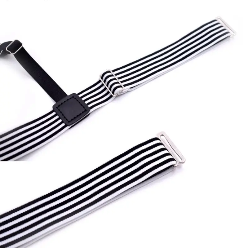 2Pcs Men Shirt Belt Non-slip Clips Stripe Keep Remains Leg Thigh Garters Suspend A69C