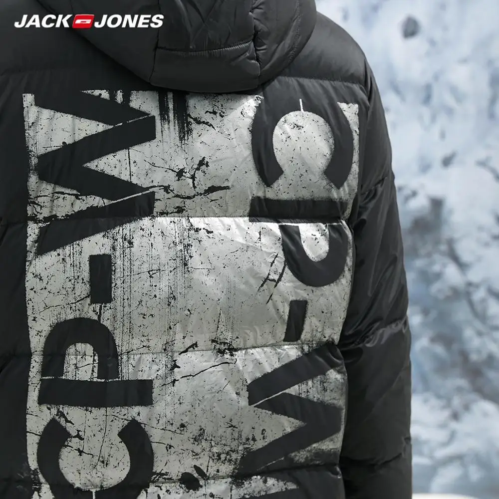 JackJones мужской зимний длинный пуховик с капюшоном, парка, пальто, мужская одежда 218312537