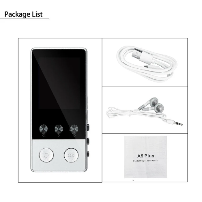 Портативный Bluetooth MP3/4 музыкальный плеер с FM Hi-Fi без потерь поддержка tf-карты GT66