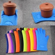 Силиконовые перчатки для приготовления барбекю, термостойкие перчатки для приготовления пищи, 1 шт., перчатки для духовки, перчатки для выпечки, кухонные перчатки для барбекю, перчатки для духовки