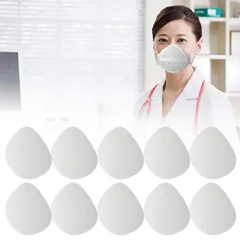

Protective Mask 10Pcs Dust Proof Air Purification Replacement Inner Pads Filter for Face Mask Anti-fog Protective Respirator Re